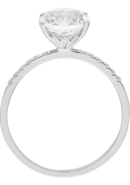 Pırlanta ve Oval Beyaz Topaz Taşlı Yüzük 0402R0013 modelleri