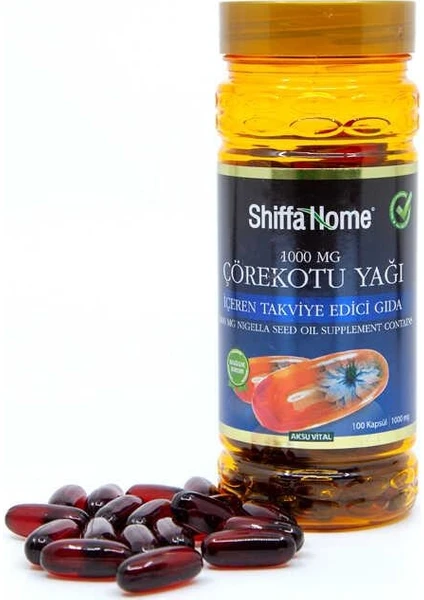 Shiffa Home Bitkisel Çörekotu Yağı Softjel 1000 mg Kapsül