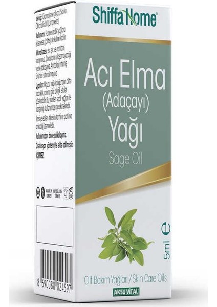 Acı Elma Adaçayı Yağı 5 ml