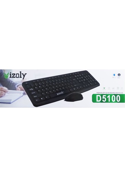 D5100 Kablolu USB Klavye ve Mouse Set