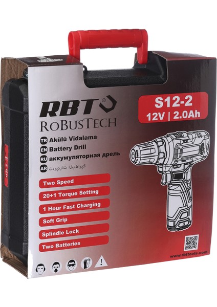 Robustech S12-2 Li Akülü Vidalama 12V 2 Ah