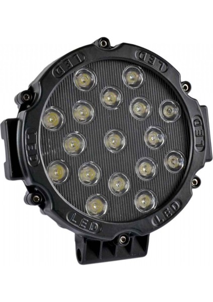 51 Watt 17 Ledli Off Road Sis Gündüz Farı Projektör Lambası 17 cm
