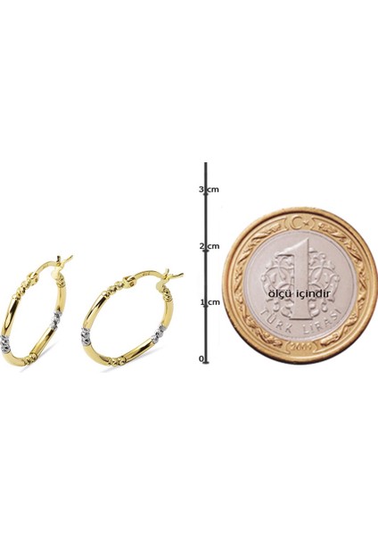 Top Altınlı 1,8 cm Çaplı Halka Küpe fırsatları