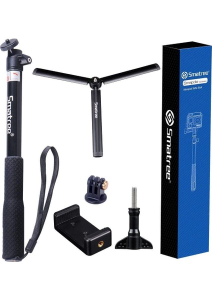 Smapole Q3S Monopod / Tripod (Cep Telefonu, Kompakt Kamera ve Gopro Uyumlu Monopod-Tripod)