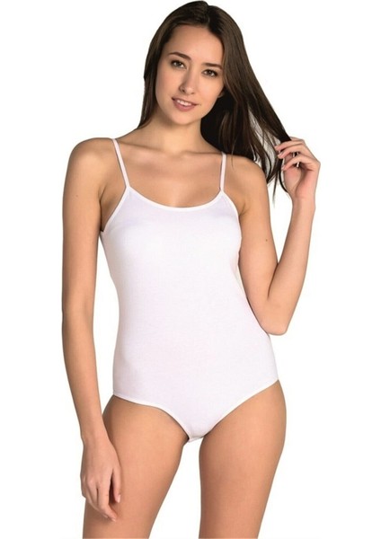 Kadın Beyaz Ip Askılı Kancalı Çıt Çıtlı Body 3'lü