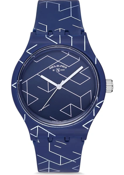 Aqua Di Polo 1987 Unisex Lacivert Silikon Kordonlu Analog Kol Saati A5535