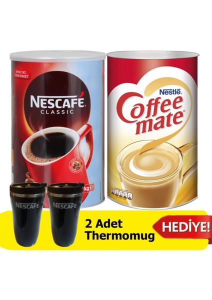 Classic 1 kg + Coffee Mate Kahve Kreması 2 kg + 2'li Thermomug