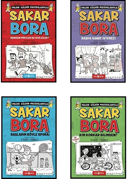 Paldır Küldür Maceralarıya Sakar Bora 4 Kitap Set - Çağrı Cebeci