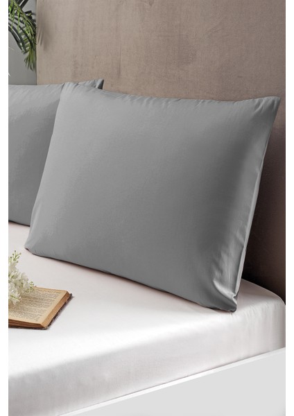 2'li Antrasit Yastık Kılıfı