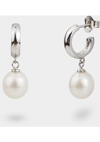 Mlini Sterling Silver Damla İnci Küpe