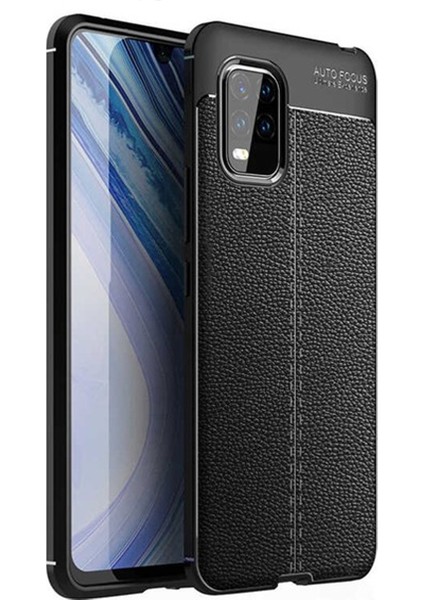 Xiaomi Mi 10 Lite - Mi 10 Youth 5g Leather Tpu Silikon Kılıf - Siyah