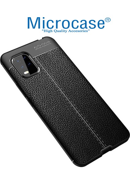 Xiaomi Mi 10 Lite - Mi 10 Youth 5g Leather Tpu Silikon Kılıf - Siyah