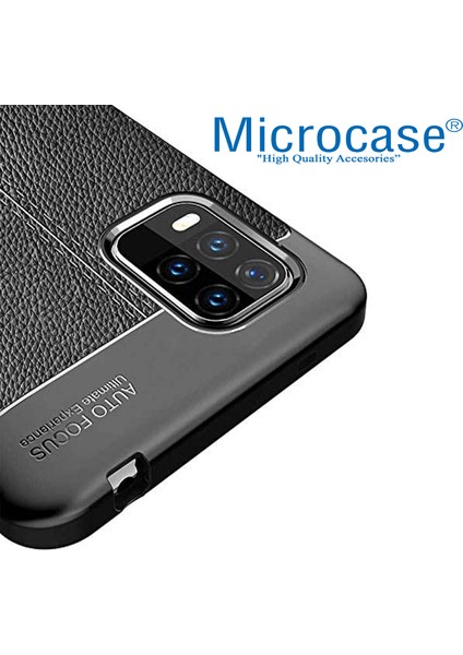 Xiaomi Mi 10 Lite - Mi 10 Youth 5g Leather Tpu Silikon Kılıf - Siyah