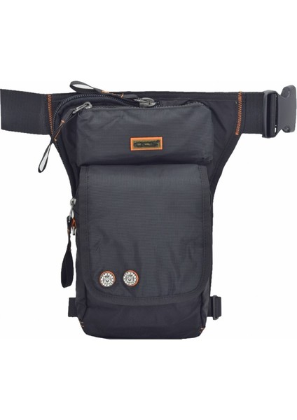 Waterproof Motosiklet Bel Bacak Çantası Siyah