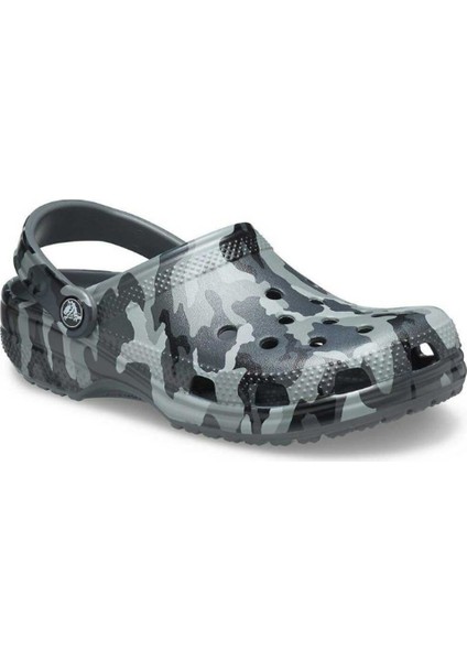Classic Printed Camo Clog 206454-0IE Unisex Gri-Siyah Sandalet&Terlik
