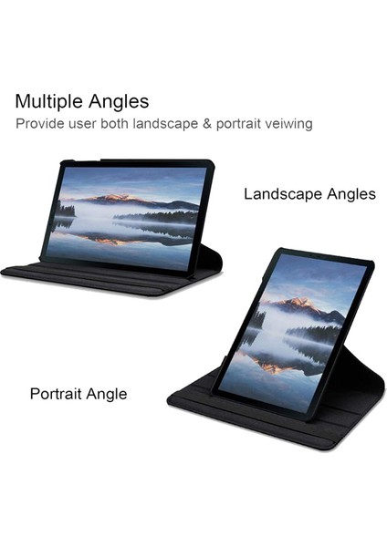 Samsung Galaxy Tab S6 Lite SM-P610 10.4 Inch Wifi 360 Derece Döner Standlı Deri Kılıf Siyah fırsatları