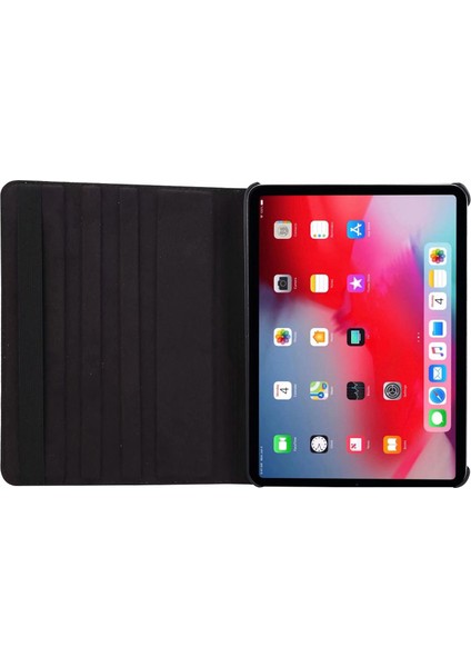 Ipad Pro 11 2020 360 Derece Döner Standlı Deri Kılıf Siyah