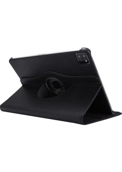 Ipad Pro 11 2020 360 Derece Döner Standlı Deri Kılıf Siyah