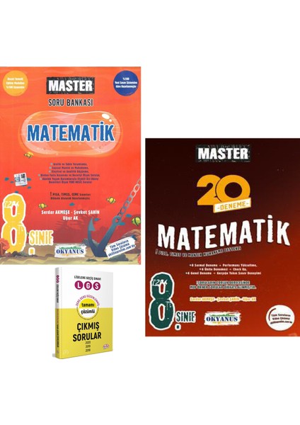 8. Sınıf Master Matematik Soru Bankası ve Master 20 Matematik Deneme + Çıkmış Sorular