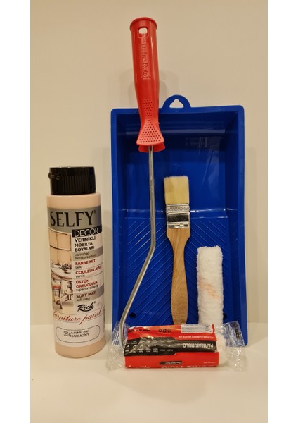 Selfy Decor 500 cc 750 gr Armoni Kendinden Vernikli Dolap Boyama Seti