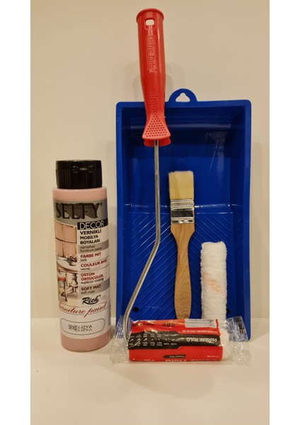 Selfy Decor 500 cc 750 gr Kendinden Vernikli Dolap Boyama Seti