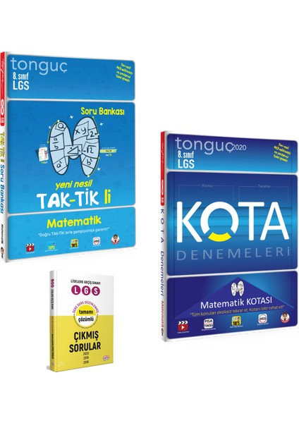 LGS Matematik Taktikli Soru Bankası ve Tonguç Akademi Kota Matematik Kotası - Çıkmış Sorular
