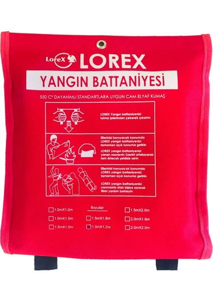 LR-FB1512C Çantalı Yangın Söndürme Battaniyesi