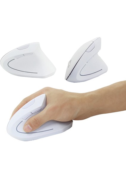 Dikey Ergonomik Kablosuz Mouse (Sarjlı)