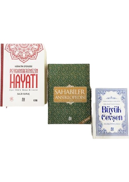 Kainatın Efendisi Peygamberimizin Hayatı - Sahabiler Ansiklopedisi - Büyük Cevşen Türkçe 3 Kitap Set