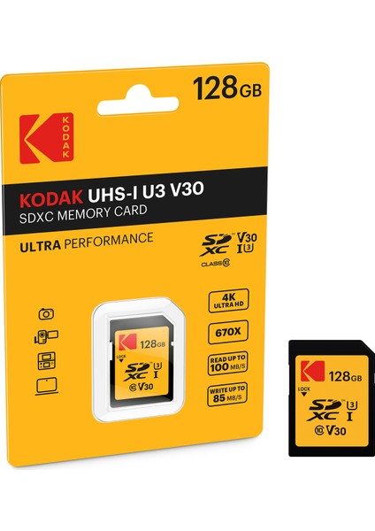 SDXC 128GB CLASS10 U3 Ultra Hafıza Kartı