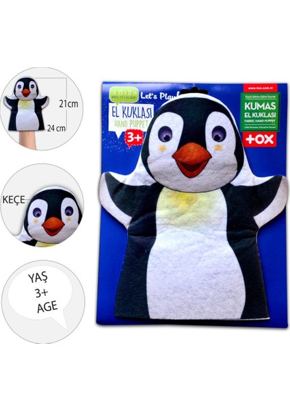 Penguen Vahşi Hayvanlar Keçe El Kukla , Eğitici Oyuncak