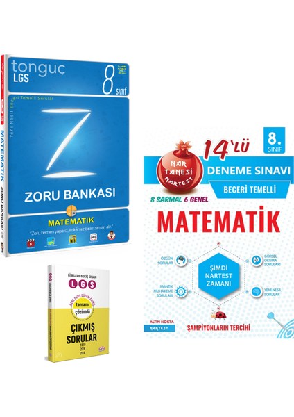 8. Sınıf Matematik Zoru Bankası ve Nar Tanesi Matematik 14 Deneme Sınavı - Çıkmış Sorular