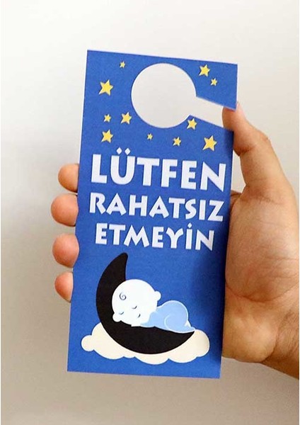 2'li Bebek Temalı "lütfen Rahatsız Etmeyin" Kapı Askı Uyarısı fırsatları