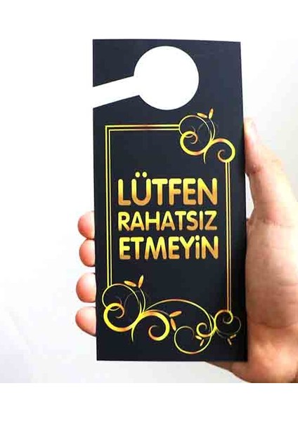 2'li "lütfen Rahatsız Etmeyin" Siyah Kapı Askı Uyarısı Pvc Plastik fırsatları