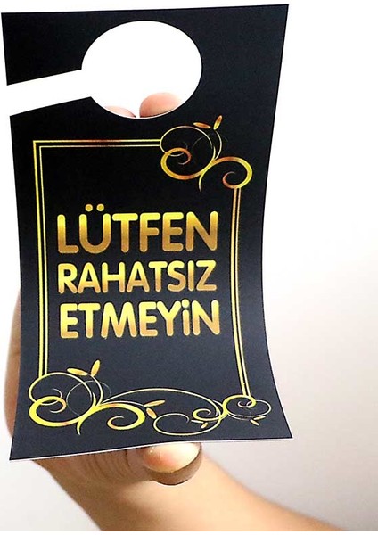 2'li "lütfen Rahatsız Etmeyin" Siyah Kapı Askı Uyarısı Pvc Plastik indirimleri
