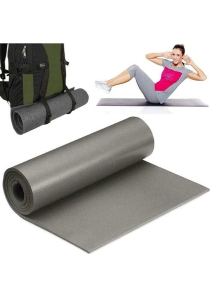 Pilates ve Yoga Matı (140 x 50 x 06 cm ) Mat Gri