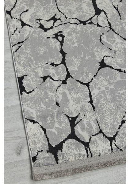 Siyah Mermer Desenli Altı Kaymaz Halı fiyatları