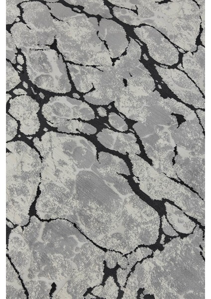 Siyah Mermer Desenli Altı Kaymaz Halı modelleri