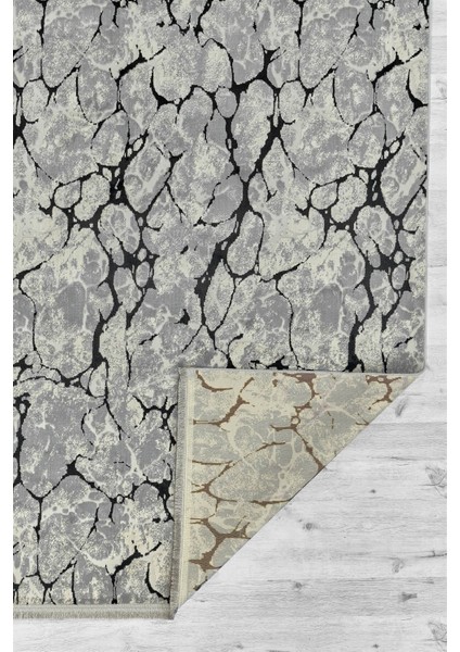 Siyah Mermer Desenli Altı Kaymaz Halı fırsatları