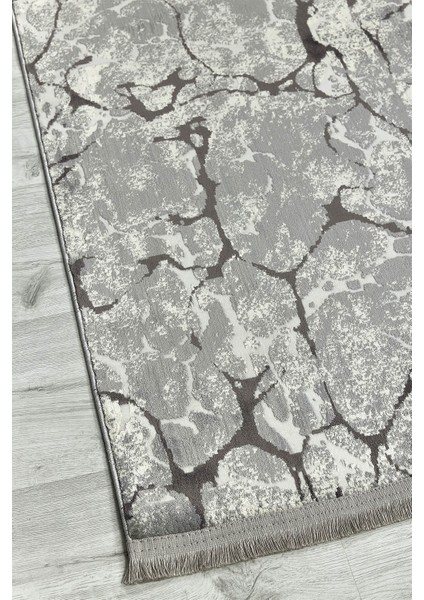 Gri Mermer Desenli Altı Kaymaz Halı fırsatları