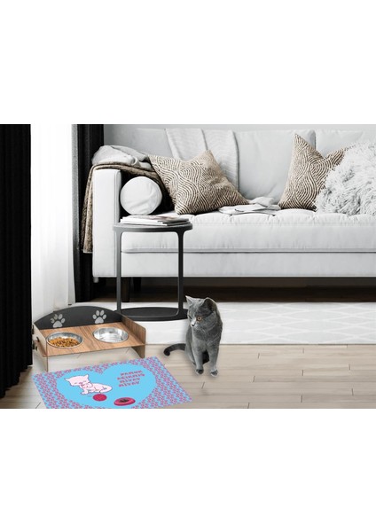 Kedi Mama Kabı&ikili Mama Kabı Kahverengi Kedi Mama Su Kabı Kedi Yemek Kabı