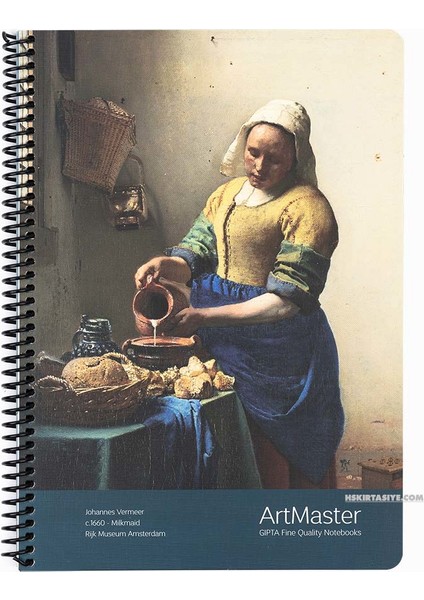 Çizgili Spiralli Defter Milkmaid