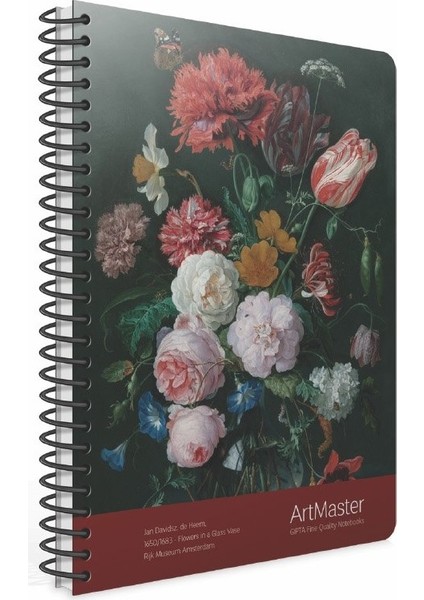 Çizgili Spiralli Defter Flowers In A Glass Vase