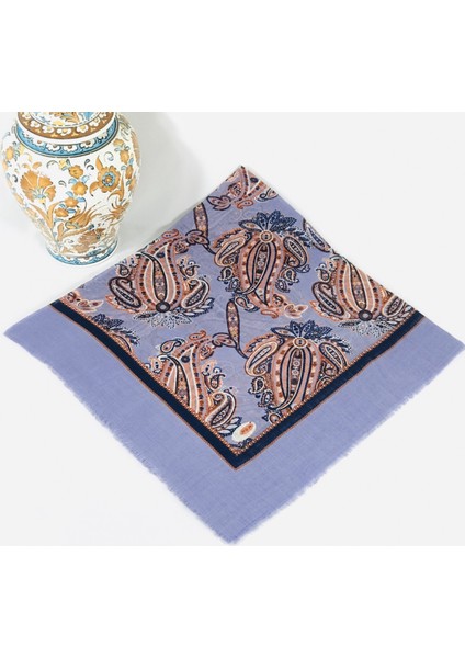 Flamlı Keten Tülbent Lila