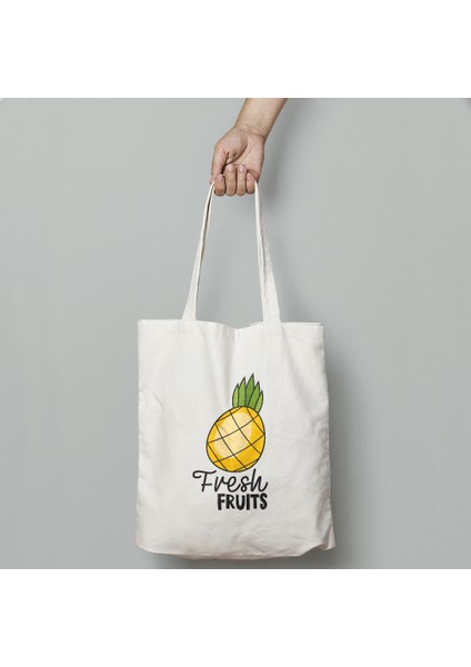 Hediye Ananas Baskılı Bez Çanta 266