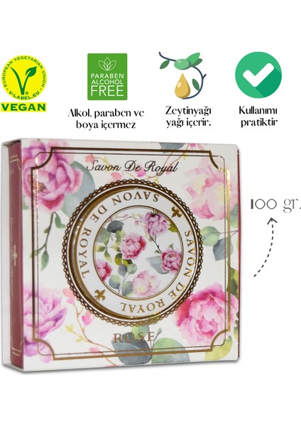 Bitkisel Katı Sabun Gül 100 gr