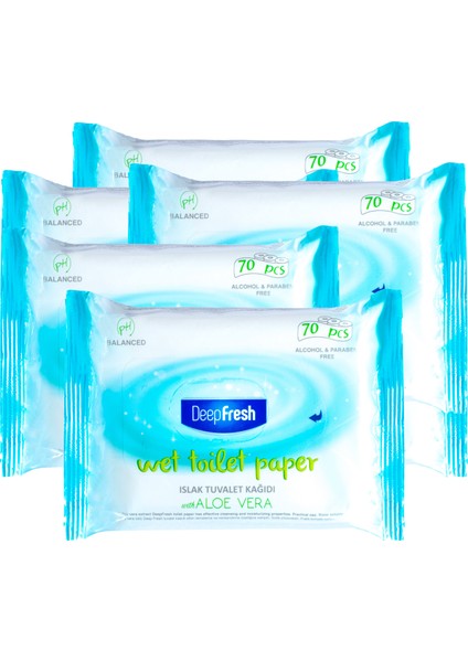 Deep Fresh Islak Tuvalet Mendili 6 x 70 Yaprak