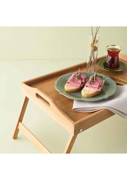 Bella Maison Balsa Ayaklı Bambu Tepsi 50 x 30 cm. fiyatları