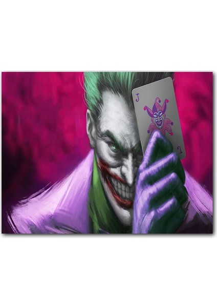 Cakatablo Ahşap Tablo Joker ve Joker Kartı Yağlı Boya Görseli