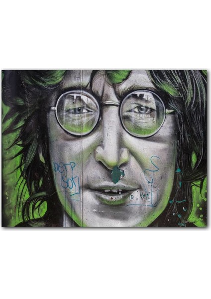 Cakatablo Ahşap Tablo John Lennon Duvar Boyama